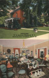W. B. Mollard Antiques Shop, Westfield NY - Interior and Exterior View Postcard