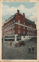 Masonic Temple - Corner 3rd and Pine Streets Postcard