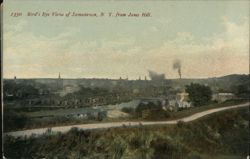 Bird's-Eye View of Jamestown, NY from Jones Hill Postcard