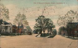 View of Second & Chandler Streets, Jamestown, NY Postcard