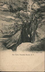 Ice Cave at Panama Rocks, Chautauqua County, New York Postcard