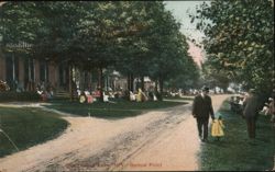 Bemus Point, Chautauqua Lake, NY - Lakeside View with Strollers Postcard