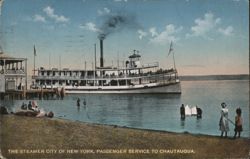 Steamer City of New York at Chautauqua Lake Postcard