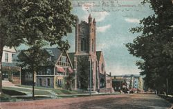 Down Main Street from Fifth St., Jamestown, NY Postcard