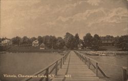 Victoria Pier on Chautauqua Lake, New York Postcard