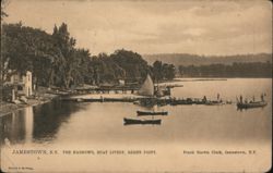 The Narrows Boat Livery, Bemus Point, Jamestown, NY Postcard