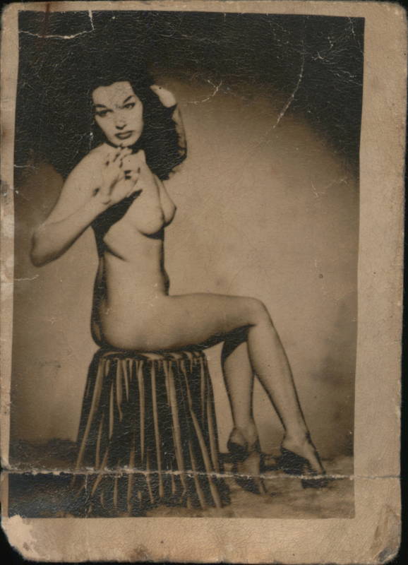 Nude Woman Studio Snapshot Risque & Nude