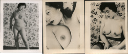 Lot of 3: Nude/Topless Asian Woman Original Photograph