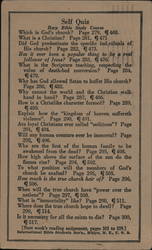 Self Quiz, Harp Bible Study Course, International Bible Students Association Postcard