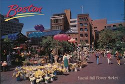 Faneuil Hill Flower Market Boston, MA Jonathan J. Klein Postcard Postcard Postcard