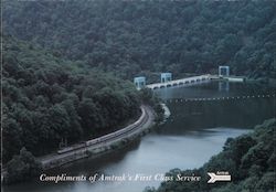 Train on Scenic Route Amtrak Postcard