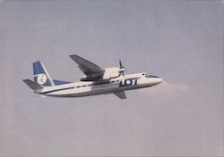 Polskim Linie lornicze - Polish Airlines - Antonov AN 24 Turboprop engines Postcard