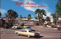 View of Fifth Avenue in Scottsdale Arizona Bob Petley Postcard Postcard Postcard