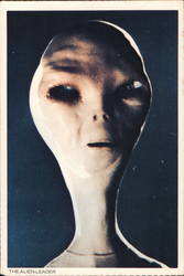 The Alien Leader of Close Encounters of the Third Kind Movie and Television Advertising Postcard Postcard Postcard