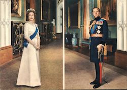 Queen Elizabeth II and Prince Philip Postcard