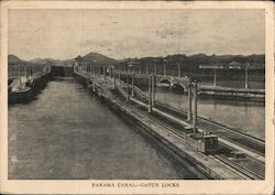 Panama Canal Gatun Locks Postcard Postcard Postcard