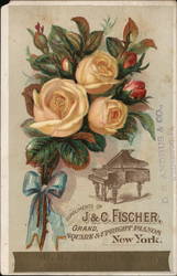 J. & C. Fisher Pianos Advertising Trade Card Trade Card Trade Card