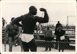 Muscle Beach Bodybuilders Los Angeles, CA Photographic Art Postcard Postcard Postcard