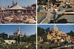 Four Images of Fantasy Land Postcard