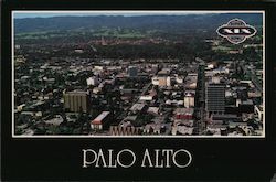 Aerial View of Downtown Palo Alto, CA Postcard Postcard Postcard