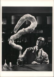 Rubber Coiling Out of a Bottle, 1958. Photograph by W. Eugene Smith Photographic Art Postcard Postcard Postcard