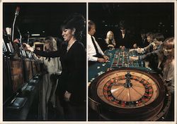 Gambling at Slots and Roulette Postcard
