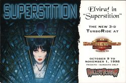 Elvira in Superstition - The New 3D Turbo Ride at Marine World Theme Park Postcard