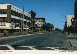 Weber Street Stockton, CA Arne Vibe Postcard Postcard Postcard