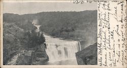 Middle and Upper Falls of the Genesee River in Letchworth State Park Postcard