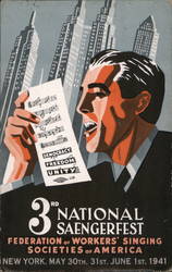 3rd National Saengerfest 1941 Postcard