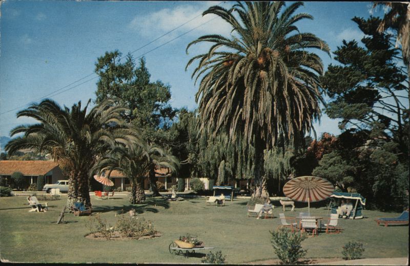 Ranchotel Motel, San Luis Obispo, CA - Lush Grounds with Palm Trees California