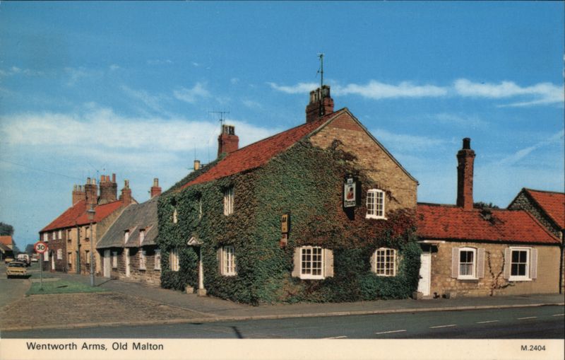 Wentworth Arms Pub, Covered in Ivy, Old Malton United Kingdom