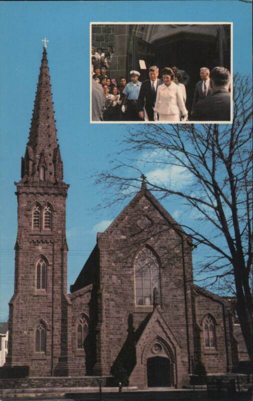 President and Mrs. Kennedy at St. Mary's Church Newport Rhode Island