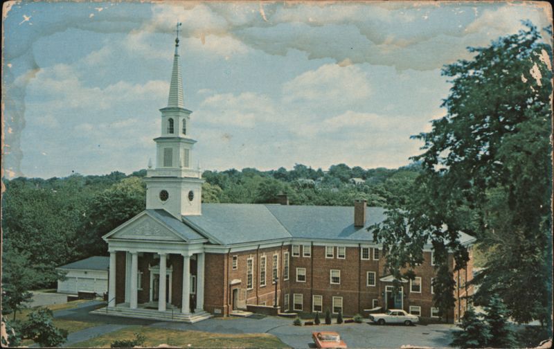 Picturesque Central Baptist Church on Elm Street Westerly Rhode Island