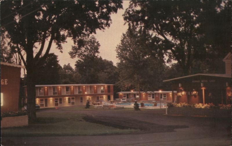 Redwood Motor Lodge at Dusk, Watertown, NY New York