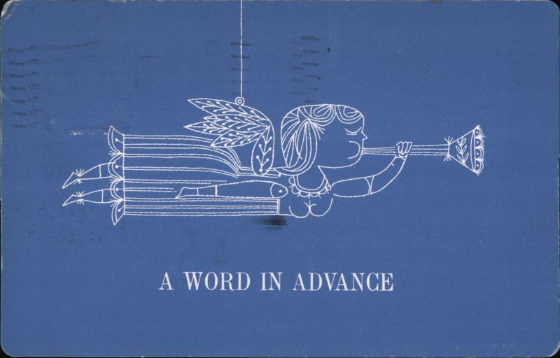 Angel with Trumpet TIME Magazine Christmas Gift List Renewal Notice