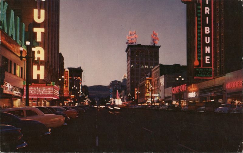 Main Street at Night, Salt Lake City, Utah