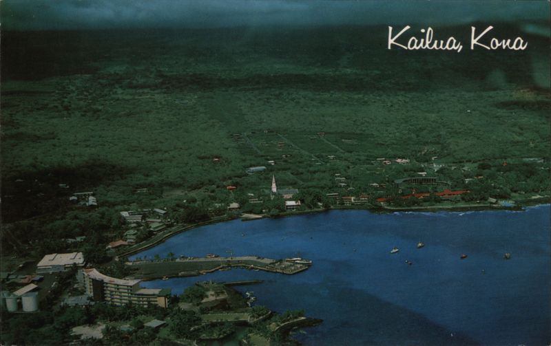 Aerial View of Kailua, Kona, Hawaii