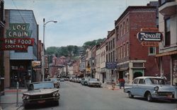 Looking South on Main Street Postcard