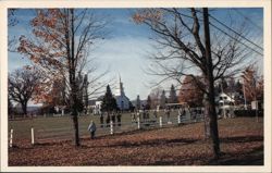 Craftsbury Common, Vermont: Autumn Gathering on the Village Green Postcard