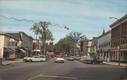 Main Street, Lancaster NH - Charming Town Center Postcard