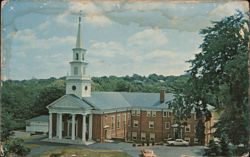 Picturesque Central Baptist Church on Elm Street Postcard