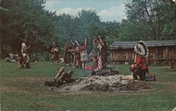 Native American Wedding Ceremony at Hassanamisco Indian Reservation Postcard