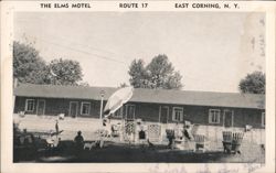 The Elms Motel on Route 17, East Corning, NY Postcard