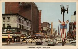 Downtown Buffalo on a busy day Postcard