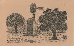 The Windmill: A Part of Life in Luckenbach, Texas Postcard
