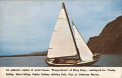 Dragon Boat Replica, Hong Kong, Redesigned for Recreation Postcard