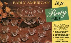 Free Early American Punch Bowl Set from Orkin Postcard