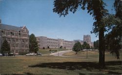 Virginia Tech Campus View with Davidson, Williams, and Burrus Halls Postcard