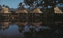 Punalu'u Black Sand Beach Restaurant, Big Island, Hawaii Postcard